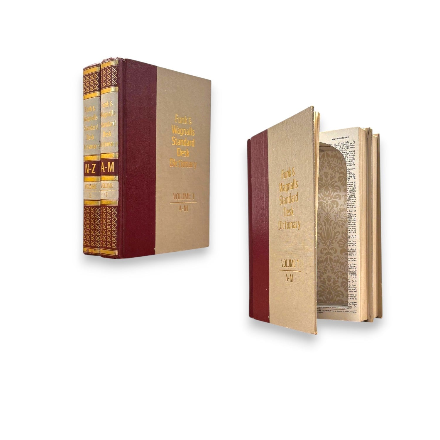 Funk & Wagnall's Standard Desk Dictionary - Book Stack - Secret Storage Books