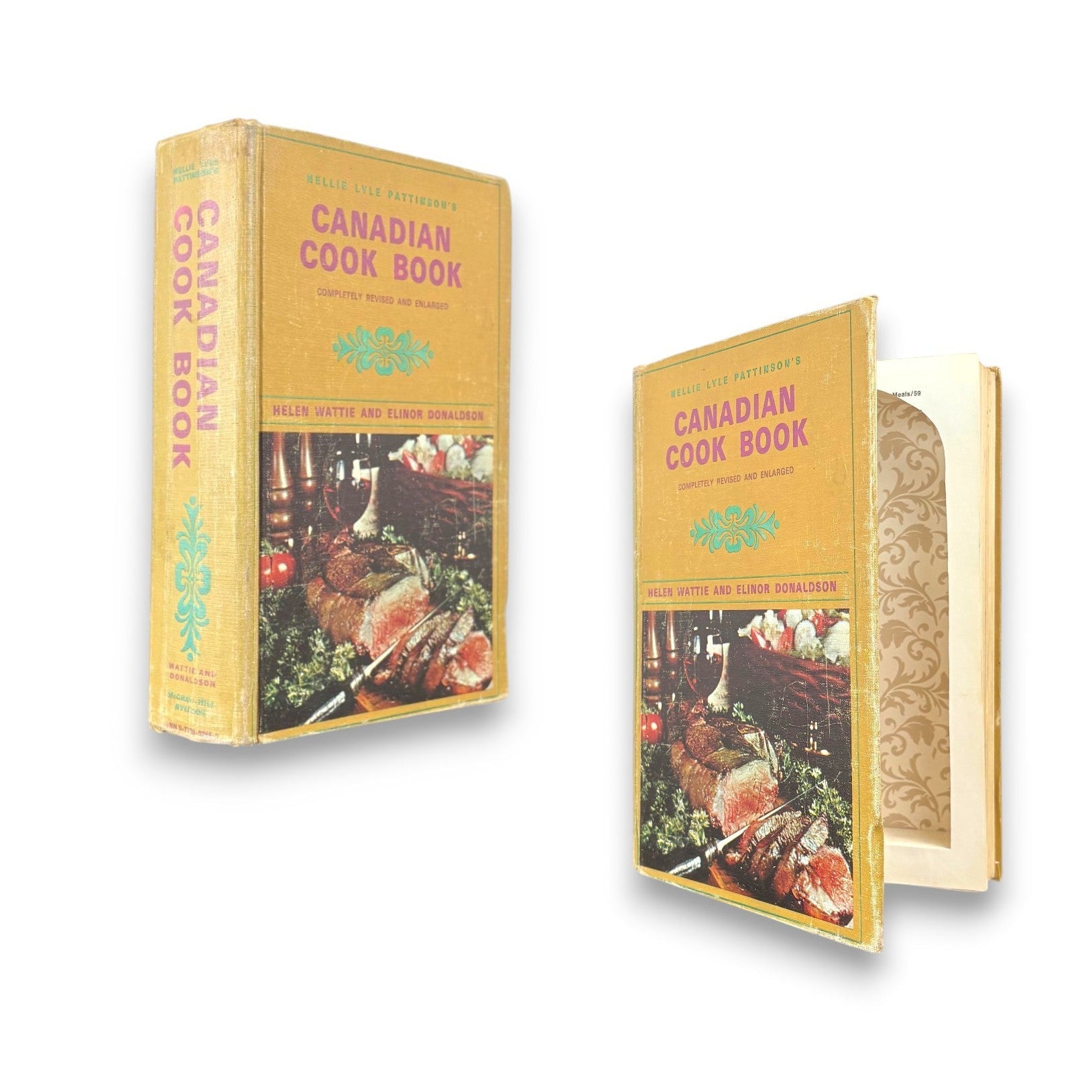 Nellie Lyle Pattinson's Canadian Cook Book - Wattie & Donaldson - Vintage 1969 Book Safe - Secret Storage Books