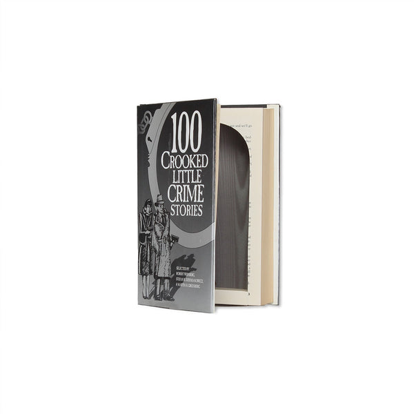 100 Crooked Little Crime Stories - Hollow Book Safe - Secret Storage Books