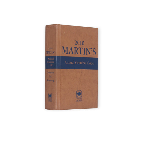 2010 Martin's Criminal Code - XL Secret Storage book - Secret Storage Books