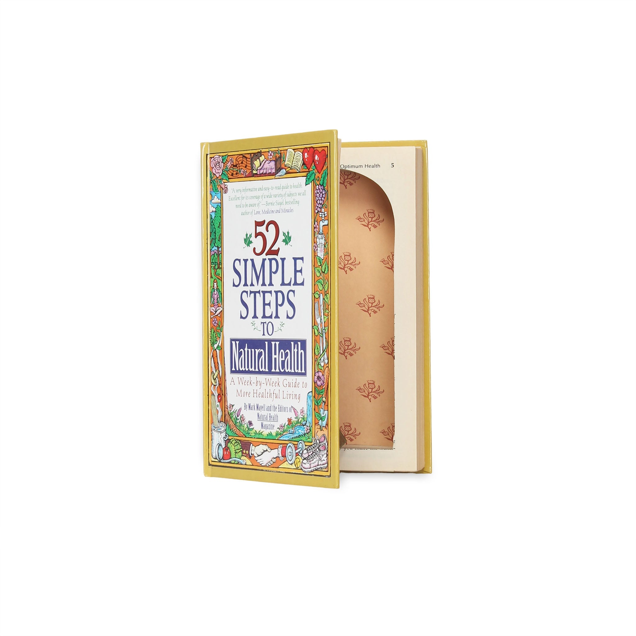 52 Simple Steps to Natural Health - Sneaky Little Book Safe - Secret Storage Books