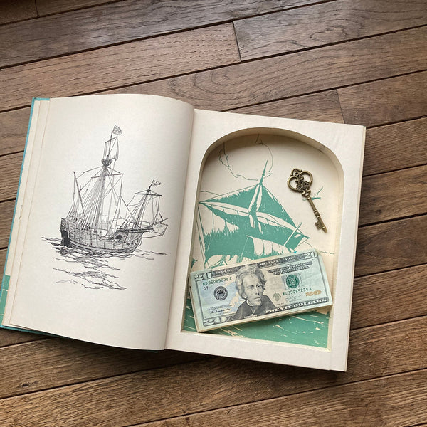 Forty Famous Ships - Vintage Hollow Book Safe - Secret Storage Books