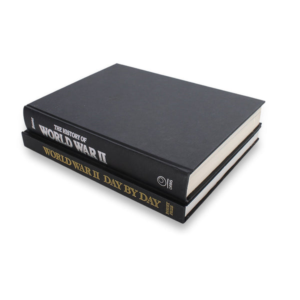 History of World War II - XL Stack of TWO Hollow Book Safe - Secret Storage Books