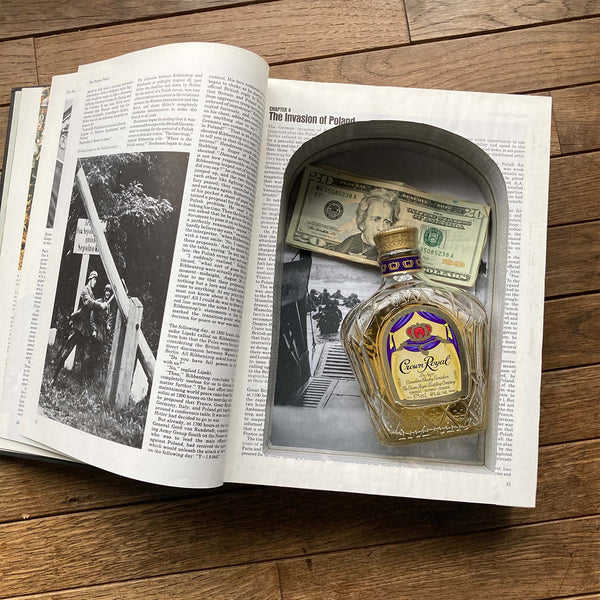 History of World War II - XL Stack of TWO Hollow Book Safe - Secret Storage Books