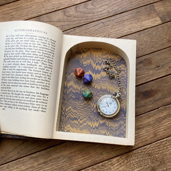 Little Journeys - Vintage Hollow Book Safe - Secret Storage Books
