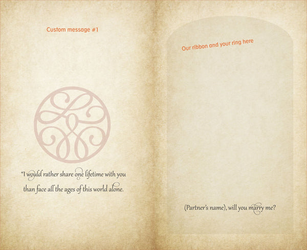 Proposal Ring Book Safe - Lord of the Rings *Personalized* - Secret Storage Books
