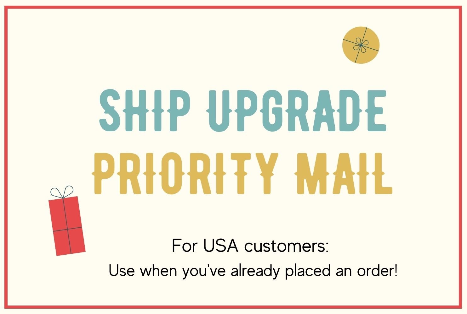 Ship Upgrade from Media Mail to Priority Maii (US customer) - Secret Storage Books