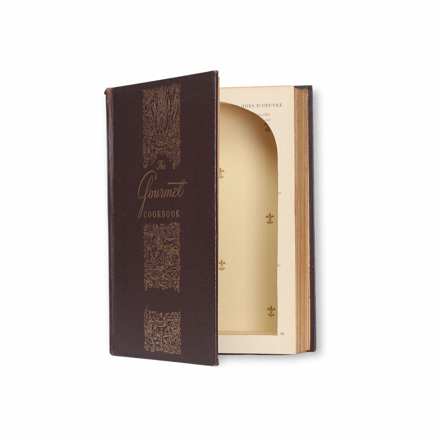 The Gourmet Cookbook - Vintage Hollow Book Safe - Secret Storage Books